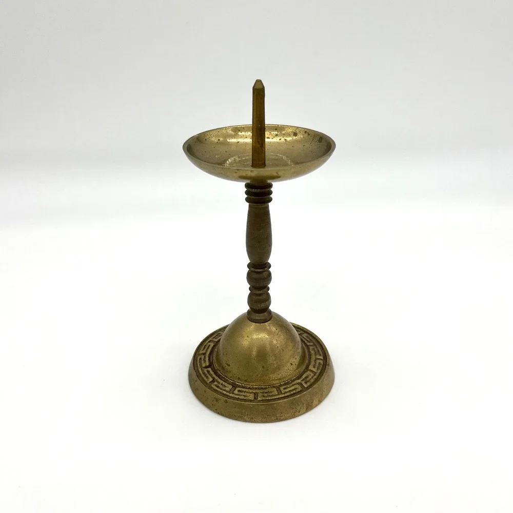 Vintage Brass Candlestick Holder Small Tabletop‎ Candle Holder Home Decor